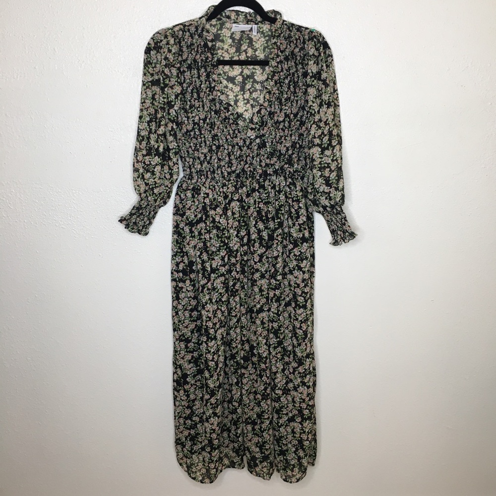 Asos Smocked Long Sleeve Maxi Dress 6